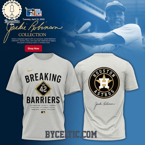 Houston Astros MLB x Jackie Robinson Day Breaking Barriers Hoodie T Shirt