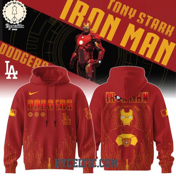 Los Angeles Dodgers Iron Man Tony Stark Hoodie T Shirt