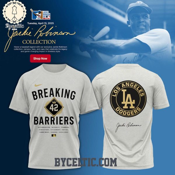 Los Angeles Dodgers MLB x Jackie Robinson Day Breaking Barriers Hoodie T Shirt