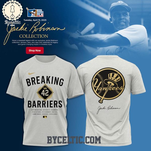 New York Yankees MLB x Jackie Robinson Day Breaking Barriers Hoodie T Shirt