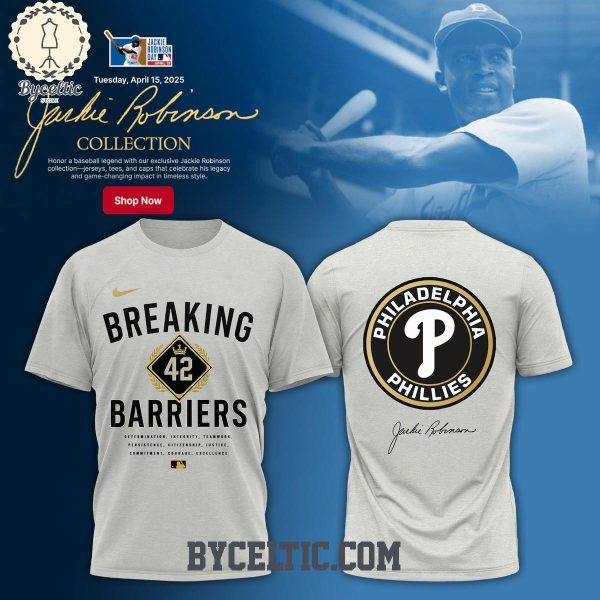 Philadelphia Phillies MLB x Jackie Robinson Day Breaking Barriers Hoodie T Shirt