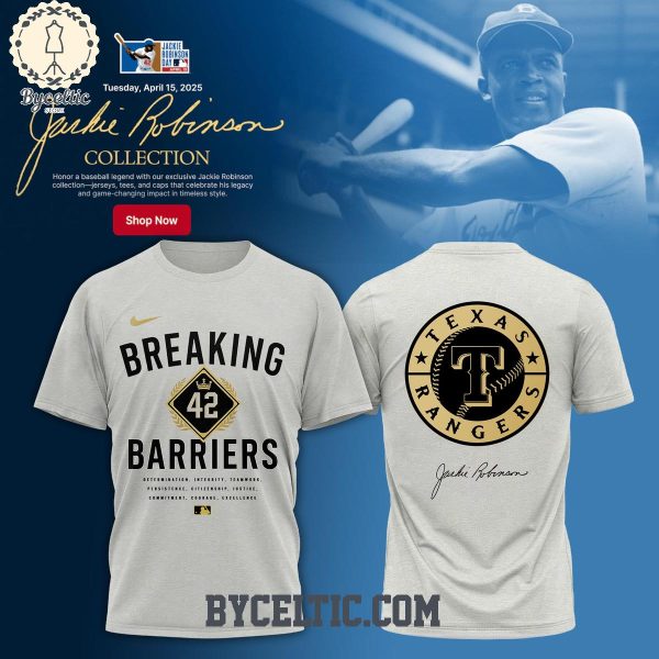 Texas Rangers MLB x Jackie Robinson Day Breaking Barriers Hoodie T Shirt