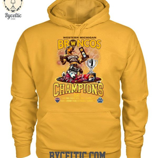 Western Michigan Broncos Champions Ice Hockey T Shirt