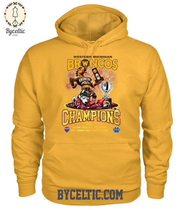 Western Michigan Broncos Champions Ice Hockey T Shirt