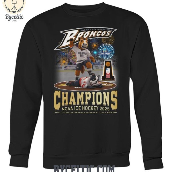 Western Michigan Broncos NCAA Ice Hockey Champions 2025 T Shirt