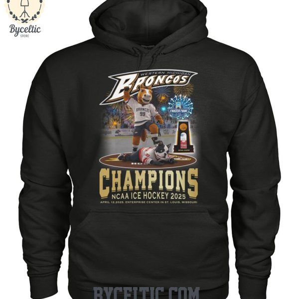 Western Michigan Broncos NCAA Ice Hockey Champions 2025 T Shirt