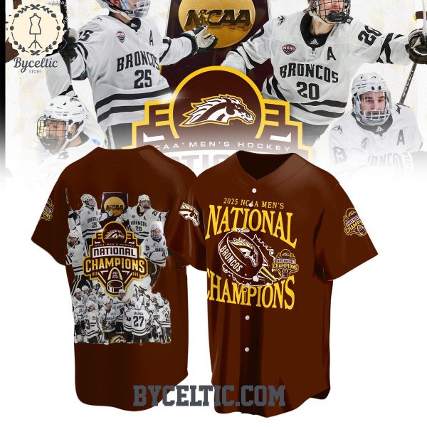 Western Michigan Broncos National Champions 2025 Ice Hockey Baseball Jersey